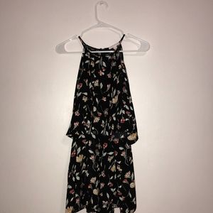 L'atiste black romper with floral print